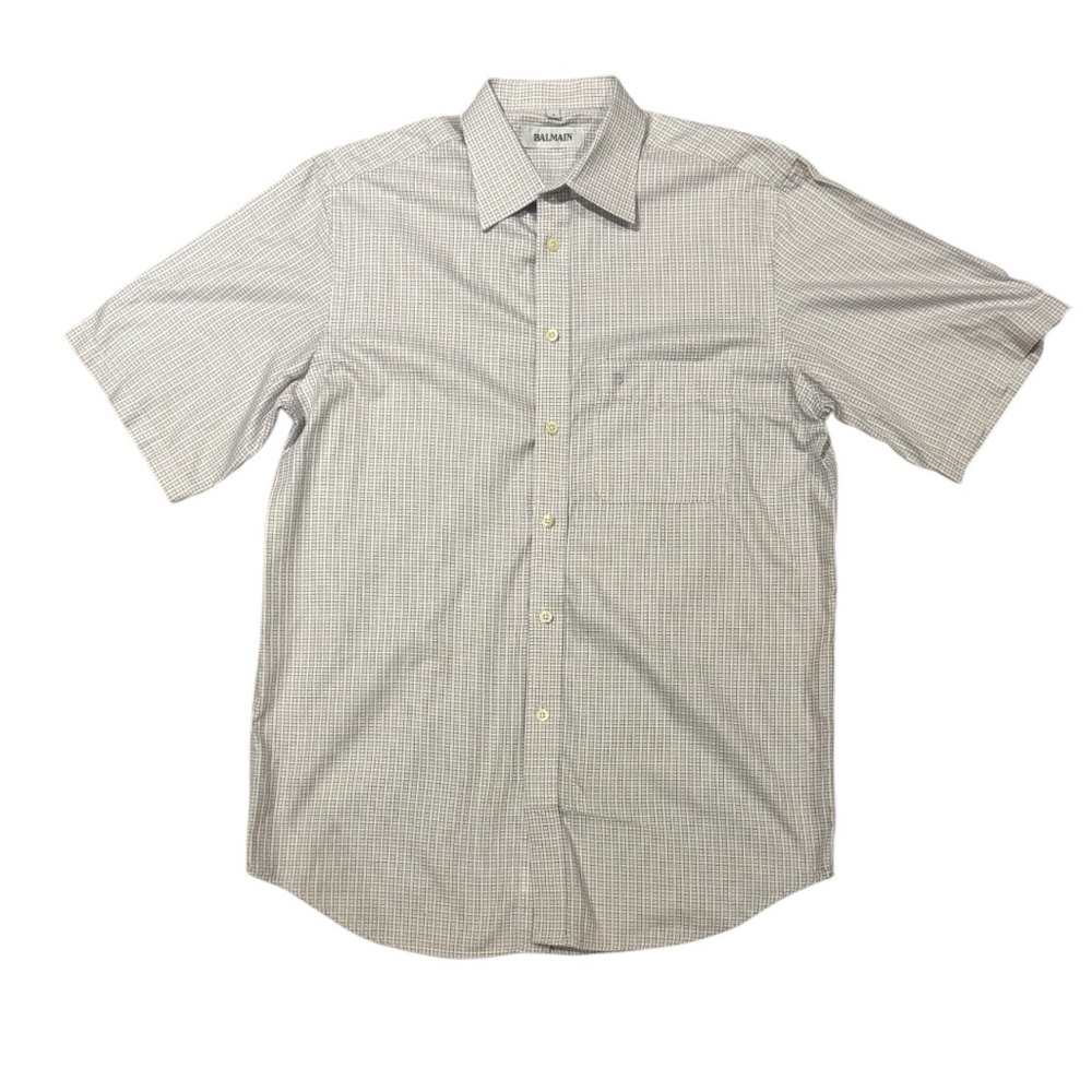 NWOT Balmain Men’s Plaid Multicolored Shirt Size 4 (L/XL)